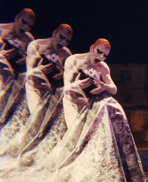 Lindsay Kemp in his own stage production of Oscar Wilde’s 1891 play, Salomé [photo by Graziano Villa] 